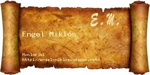 Engel Miklós névjegykártya